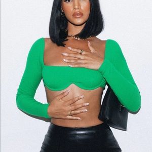 Green top from princess polly